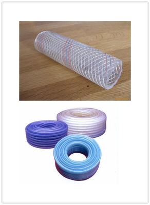 Ligne de tissu-renforcé d'extrusion de processus de fabrication de tuyau de PVC avec la garantie de 1 an