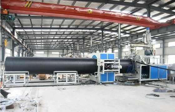 Ligne en plastique automatique d'extrusion de tuyau, chaîne de production de tuyau de HDPE de Sprial à faible bruit