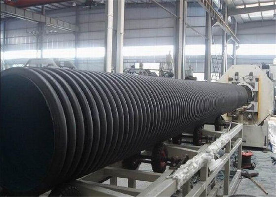 chaîne de production ondulée de tuyau de PVC boudineuse à vis de jumeau, tuyau ondulé en plastique faisant la machine