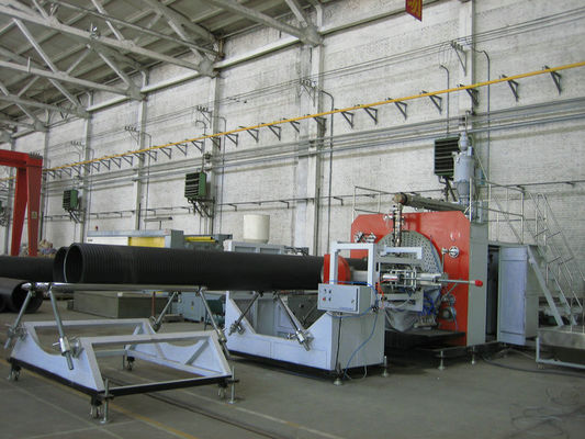 Un bon prix. Ligne en plastique d'extrusion de HDPE avec l'enroulement de mur de Sprial, tuyau en plastique de HDPE de PE faisant la machine en ligne