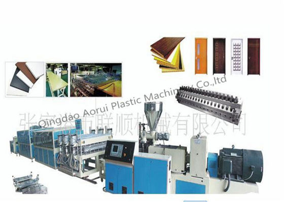 Un bon prix. Ligne en plastique d'extrusion de profil de vis jumelle conique, réutilisant l'extrudeuse en plastique de profil de PVC de PE de pp en ligne