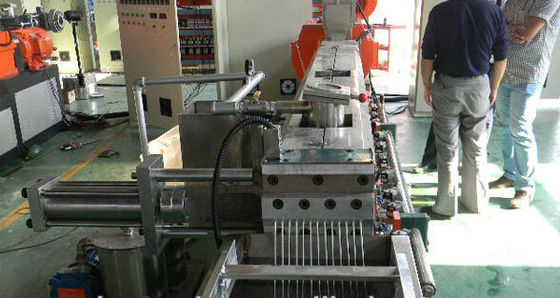 Un bon prix. Granules en plastique machine, ligne de vis parallèle d'ANIMAL FAMILIER d'extrusion de pelletisation de film en ligne